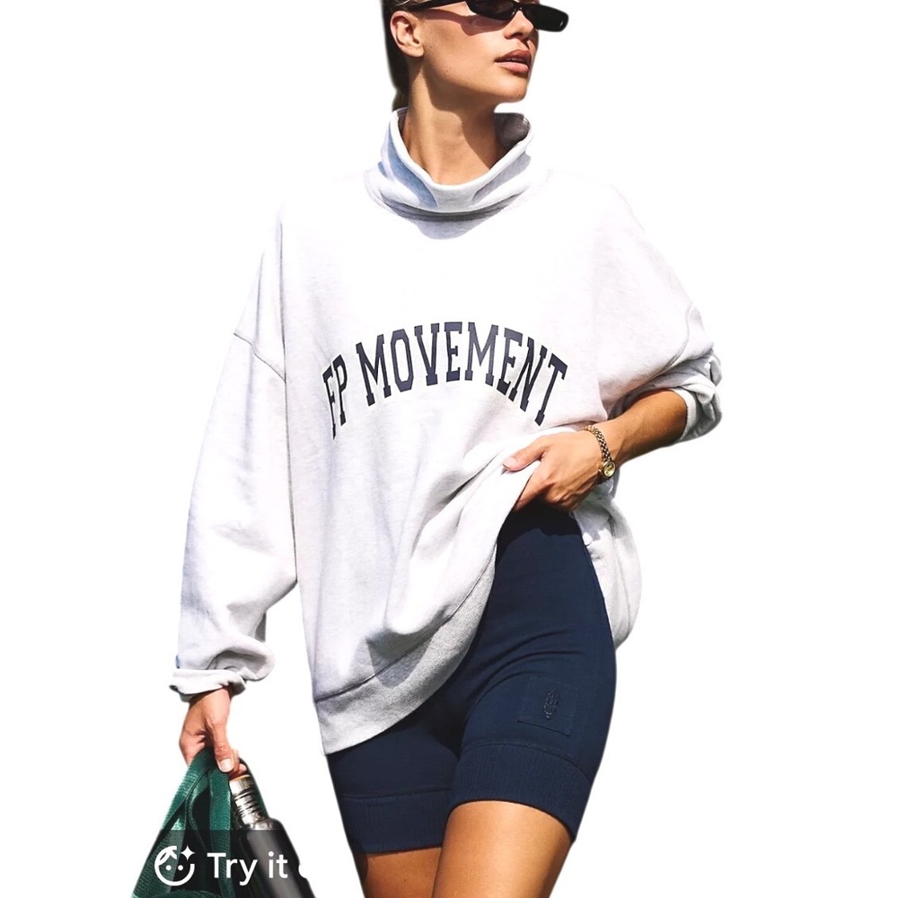 Free People Biker Short Women SM Victory Navy Blue Workout Soft Thick Gym